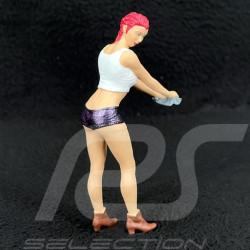 Figur sexy Mädchen Car wash Kurzhaarige Rothaarige Diorama 1/18 Premium 18016