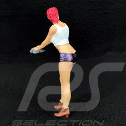 Figur sexy Mädchen Car wash Kurzhaarige Rothaarige Diorama 1/18 Premium 18016