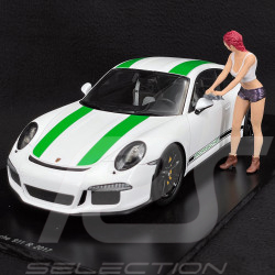 Figur sexy Mädchen Car wash Kurzhaarige Rothaarige Diorama 1/18 Premium 18016