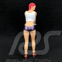 Figurine fille sexy car wash rousse cheveux courts Diorama 1/18 Premium 18016