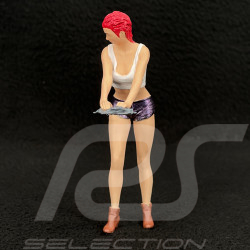 Figur sexy Mädchen Car wash Kurzhaarige Rothaarige Diorama 1/18 Premium 18016