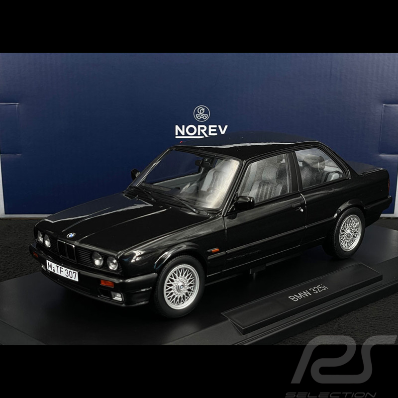 BMW 325i E30 1988 Noir métallisé 1/18 Norev 183203