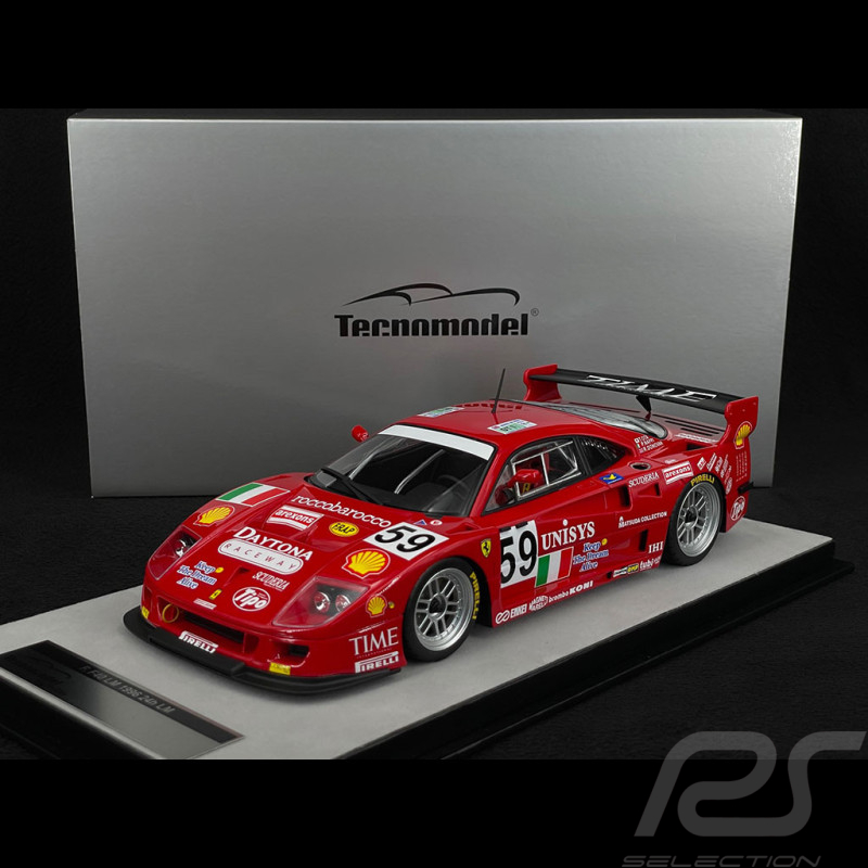 Ferrari F40 GTE 3.5L Turbo V8 n° 59 24h Le Mans 1996 Ennea 1/18 Tecnomodel TM18-286A