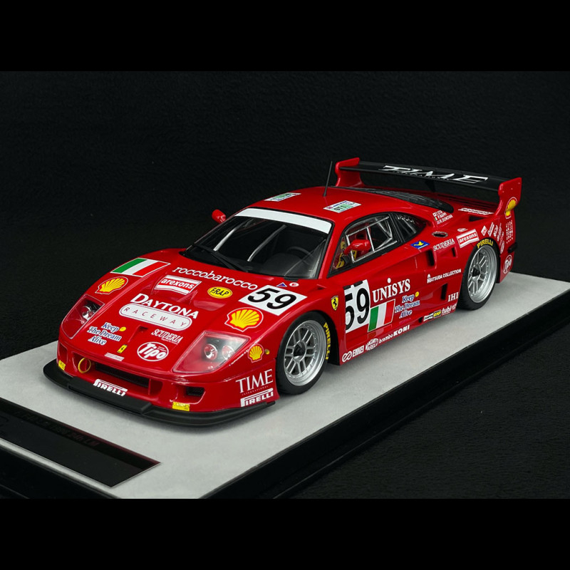 Ferrari F40 GTE 3.5L Turbo V8 n° 59 24h Le Mans 1996 Ennea 1/18 Tecnomodel  TM18-286A