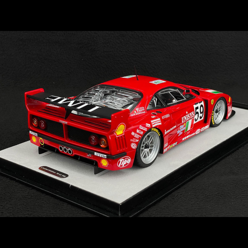 Ferrari F40 GTE 3.5L Turbo V8 n° 59 24h Le Mans 1996 Ennea 1/18 Tecnomodel  TM18-286A