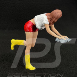 Figurine sexy girl car wash yellow boots Diorama 1/18 Premium 18013