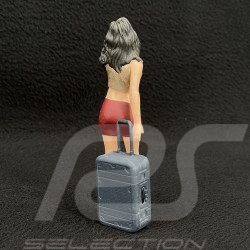 Figur sexy Mädchen mit Trolley am Telefon Diorama 1/18 Premium 18017
