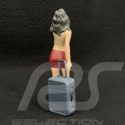 Figurine fille sexy avec trolley au téléphone Diorama 1/18 Premium 18017