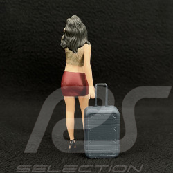 Figurine fille sexy avec trolley au téléphone Diorama 1/18 Premium 18017