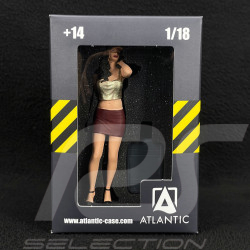 Figurine fille sexy avec trolley au téléphone Diorama 1/18 Premium 18017