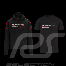 Duo Porsche Sweatshirt Motorsport + Porsche T-shirt Motorsport Black