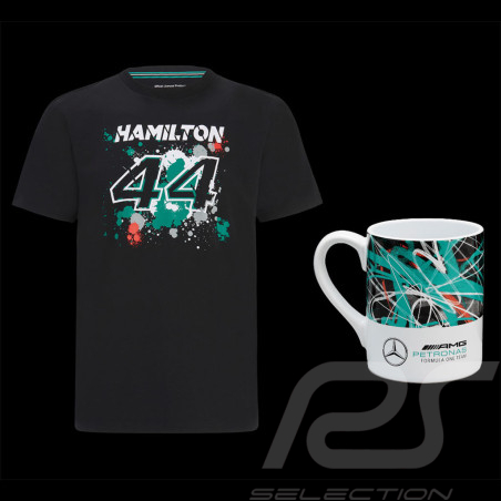 Duo Mercedes T-Shirt Lewis Hamilton + Mug Mercedes-AMG Petronas F1 Graffiti