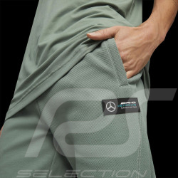 Duo Veste Mercedes à Capuche + Pantalon Mercedes AMG F1 Team Puma Vert Eucalyptus