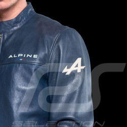 Duo Veste cuir Alpine + Très grand Sac Cuir Alpine A310 Weekender Bleu