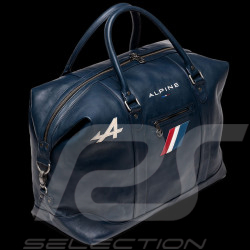 Duo Veste cuir Alpine + Très grand Sac Cuir Alpine A310 Weekender Bleu