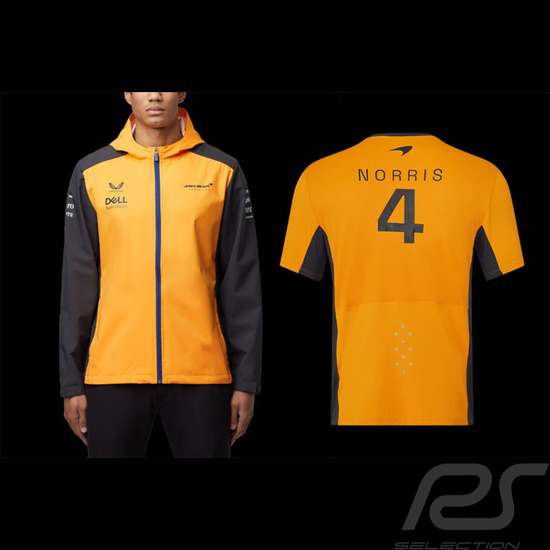 Duo Veste McLaren Imperméable à Capuche + T-Shirt McLaren F1 Lando Norris