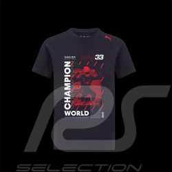 Duo Red Bull T-Shirt + 1/43 Modellautos Bburago Max Verstappen World Champion