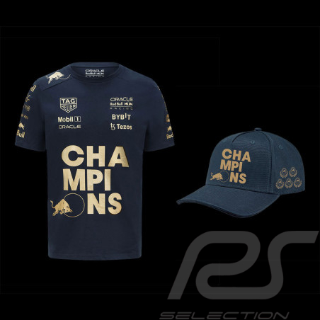 Duo Red Bull T-shirt + Red Bull Racing Cap Verstappen Pérez F1 Constructors Champions