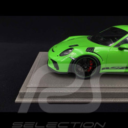 Vitrine 1/18 pour miniature Porsche Base simili cuir gris qualité premium