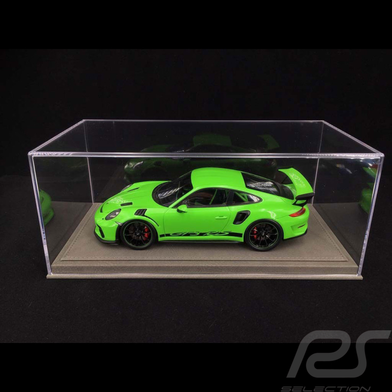 1/18 showcase for Porsche model grey leatherette premium quality