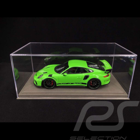 1/18 showcase for Porsche model grey leatherette premium quality