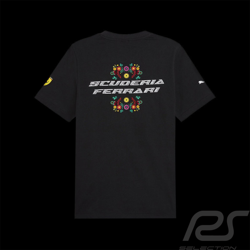 Ferrari T-Shirt Leclerc Sainz F1 Team GP Mexico Puma Schwarz 701227709-001 - herren