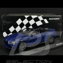 BMW M4 Cabriolet G83 2020 Bleu Portimão Mat Metallisé 1/18 Minichamps 155021030