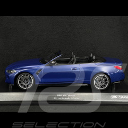 BMW M4 Cabriolet G83 2020 Bleu Portimão Mat Metallisé 1/18 Minichamps 155021030