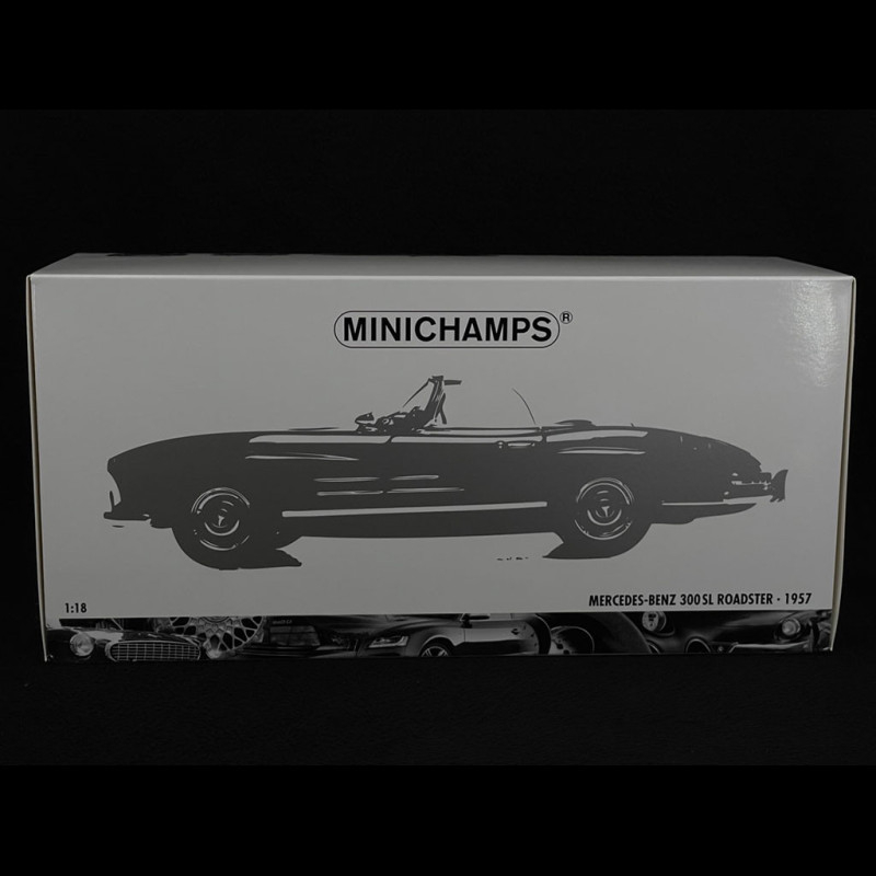 Mercedes 300 SL Roadster 1957 Miniature Minichamps 1/18 - Métal Moulé