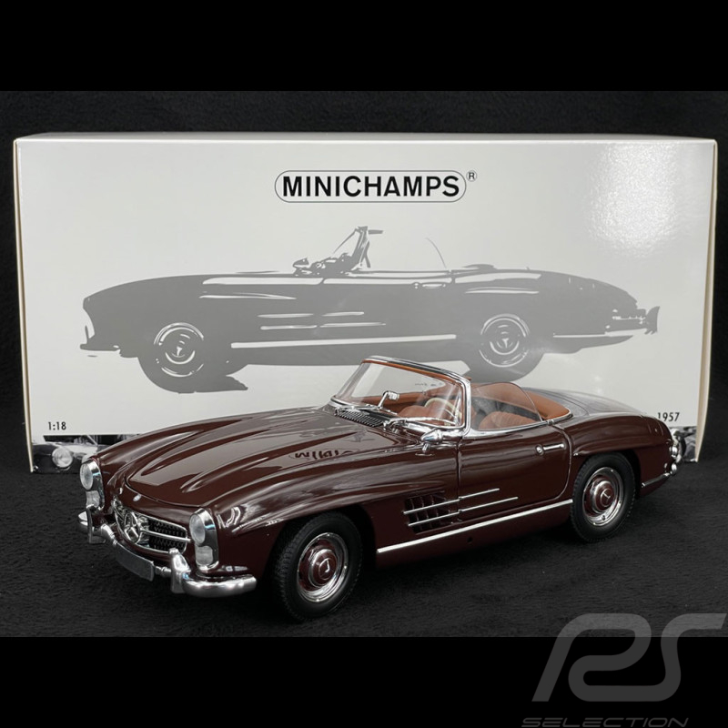 Mercedes-Benz 300 SL Roadster W198 1957 Dark red 1/18 Minichamps 180039037
