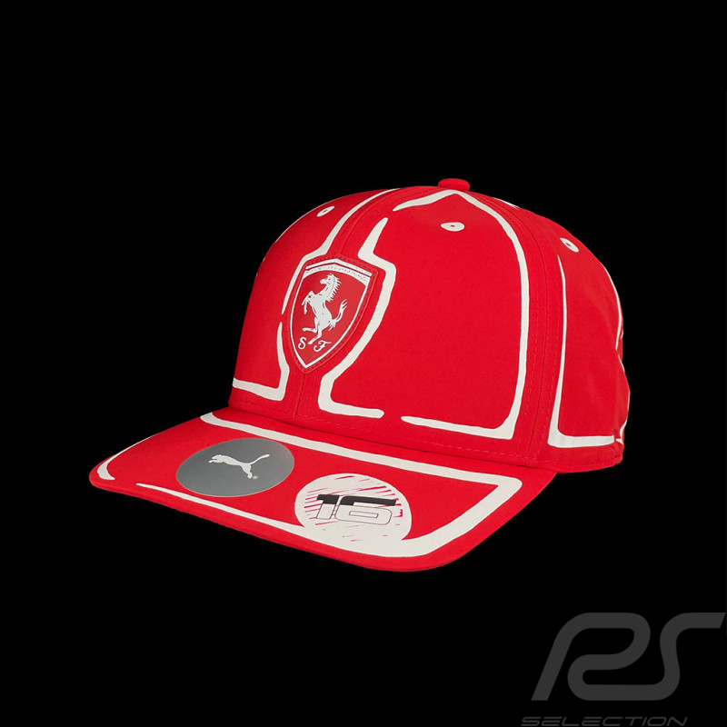 Casquette Ferrari Charles Leclerc F1 Joshua Vides Graphique Rouge 701225156-001 - mixte