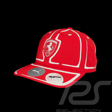 Ferrari Hat Charles Leclerc F1 Joshua Vides Graphic Red 701225156-001 - unisex