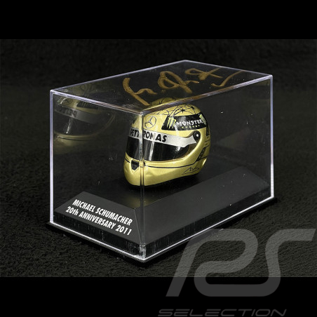 ULTRA RARE - Hand Signed Michael Schumacher Helmet GP Spa 2011 20th Years in F1 1/8 Minichamps 9021003127