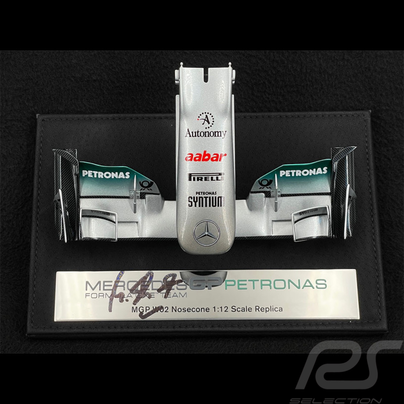 ULTRA RARE - Hand Signed Michael Schumacher Mercedes W02 Nose Cone F1 1/12 Amalgam