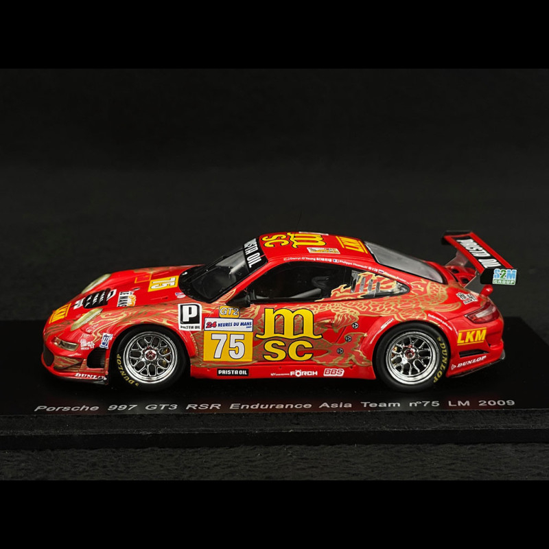 Porsche 911 GT3 RSR Type 997 n° 75 24h Le Mans 2009 Endurance Asia Team  1/43 Spark S1953