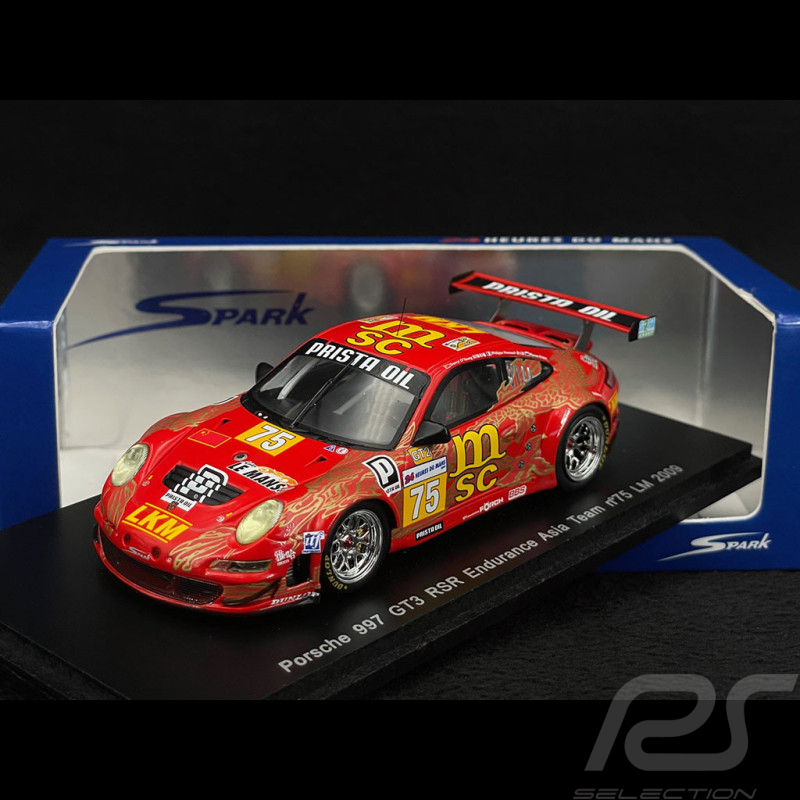 Porsche 911 GT3 RSR Type 997 n° 75 24h Le Mans 2009 Endurance Asia Team 1/43 Spark S1953