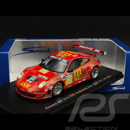 Porsche 911 GT3 RSR Typ 997 n° 75 24h Le Mans 2009 Endurance Asia Team 1/43 Spark S1953