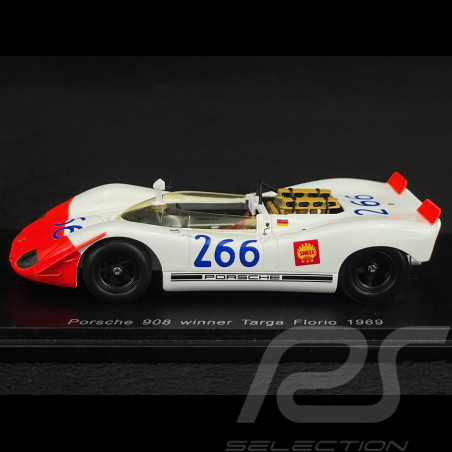 Porsche 908 Spyder Vainqueur Targa Florio 1969 n° 266 1/43 Spark 43TF69