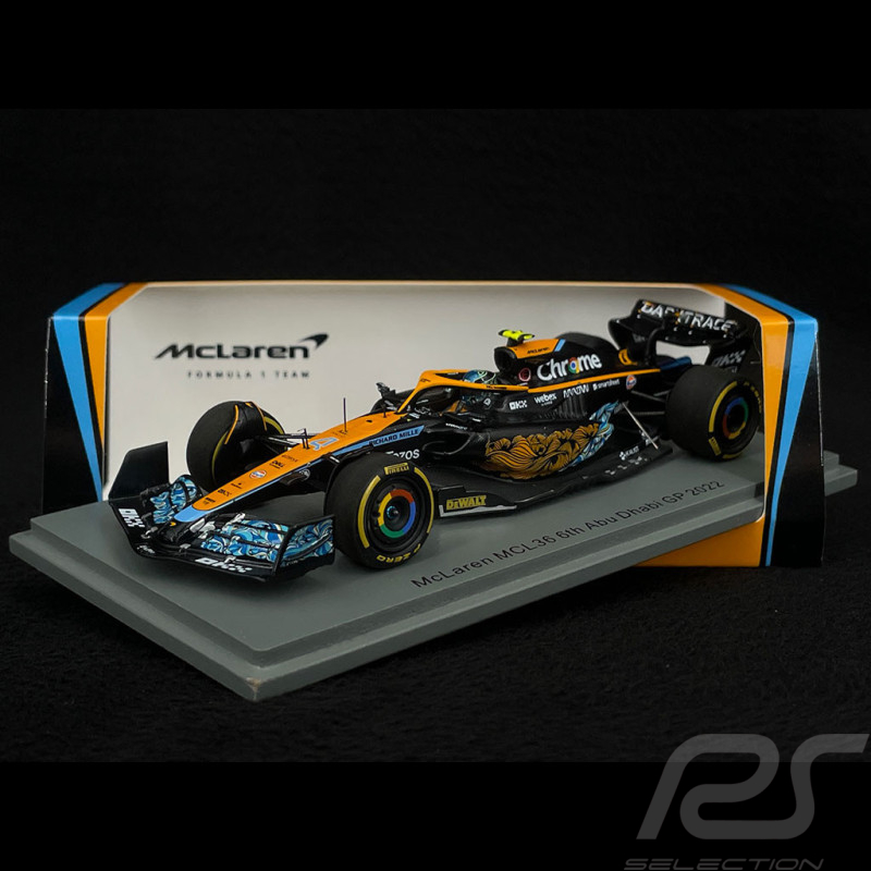 Lando Norris McLaren MCL36 n° 4 6th 2022 Abu Dhabi F1 Grand Prix 1/43 Spark  S8554