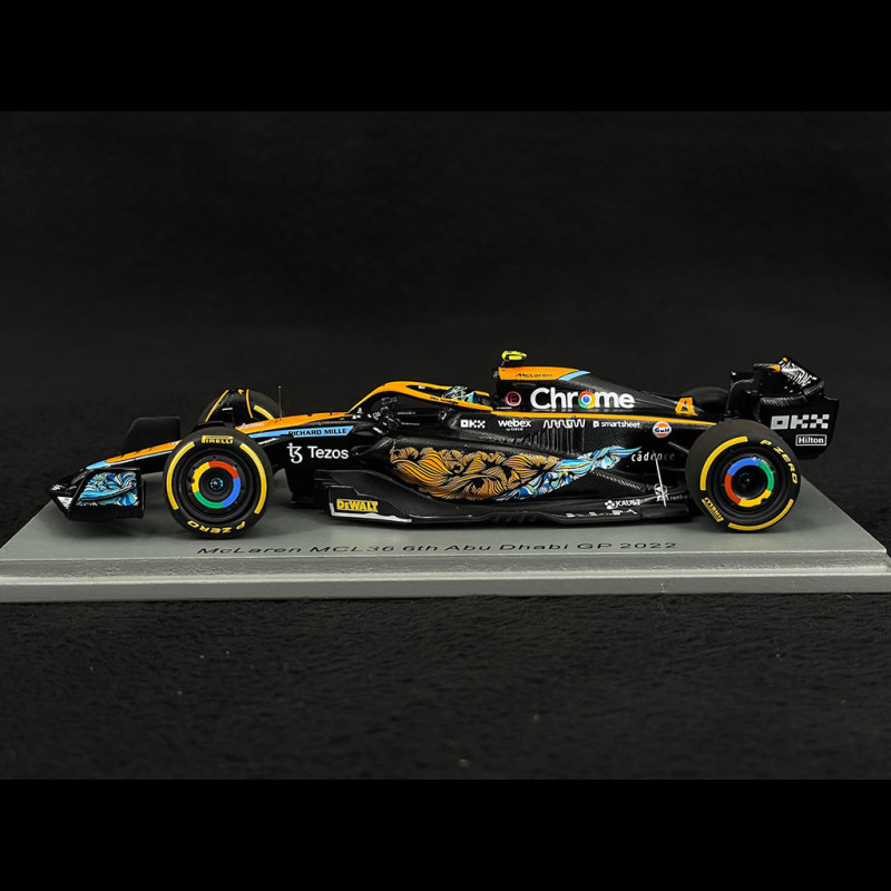 Lando Norris McLaren MCL36 n° 4 6th 2022 Abu Dhabi F1 Grand Prix 1/43 Spark  S8554