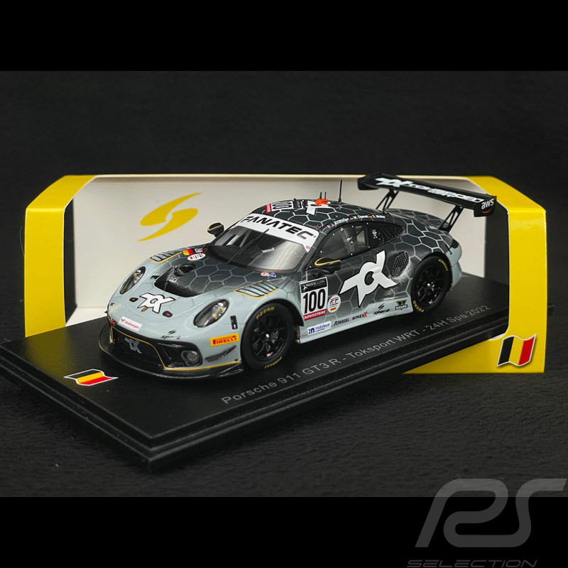Porsche 911 GT3 R n° 100 24h Spa 2022 Toksport WRT 1/43 Spark SB525