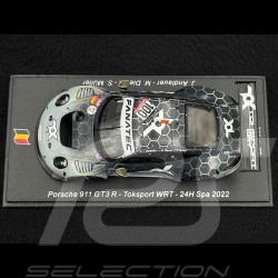 Porsche 911 GT3 R n° 100 24h Spa 2022 Toksport WRT 1/43 Spark SB525