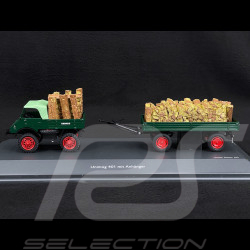 Mercedes-Benz Unimog 401 avec remorque 1955 Vert 1/43 Schuco 450313300