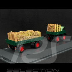 Mercedes-Benz Unimog 401 avec remorque 1955 Vert 1/43 Schuco 450313300