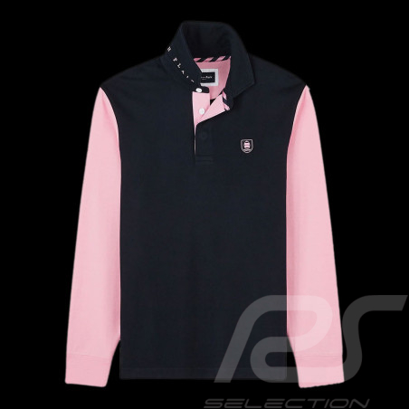 Polo Eden Park Manches longues French flair Rose / Bleu H23MAIML0008 - homme
