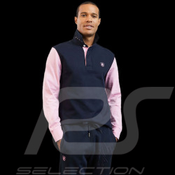 Eden Park Polo shirt Long sleeves French flair Pink / Blue H23MAIML0008 - men