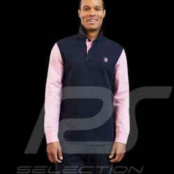 Polo Eden Park Manches longues French flair Rose / Bleu H23MAIML0008 - homme