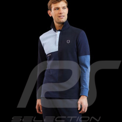Eden Park Polo shirt Long sleeves Barbarian Blue 4 tones H23MAIML0009 - men