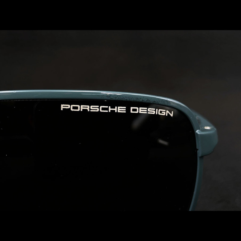 Lunettes De Soleil Porsche Design P8651 63F - Aviateur Argenté, Verres Verts Polarisés, Neuf Avec étiquettes