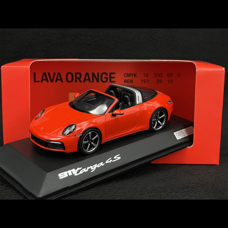 Porsche 911 Targa 4S Type 992 2021 Orange Fusion 1/43 Spark